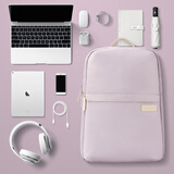 apirily双肩背书电脑包男女初高中大学生适用苹果华为荣耀magicbook联想 浅紫色-晴天升级款-15-16.1英寸 【背包】笔记本通用