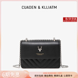 CUADEN KLLIATM轻奢包包女包一鹿有你新款单肩包女士斜挎包女生日礼物送女友老婆 新色系【黑色】 2025高级感女生包实用走心送老婆妈妈长辈