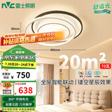 雷士（NVC）简约星空氛围感LED语音智能吸顶灯房间灯书房灯具-繁星圆灯包安装