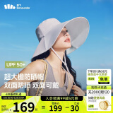蕉下（beneunder）遮阳帽子女双面倍护渔夫帽防晒帽大檐防紫外线AL500灰