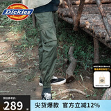 dickies休闲裤 男女同款新复古回潮印花多口袋束口工装裤百搭8 军绿色 28