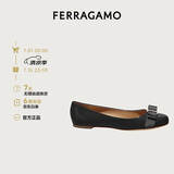 菲拉格慕（Ferragamo）女士黑色Varina芭蕾舞平底鞋 0574556_1D _75 礼物送女友