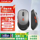 方正（Founder）无线蓝牙双模充电鼠标 便携办公鼠标 人体工程学设计 适用台式机笔记本电脑【黑色】