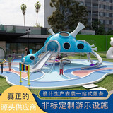 户外儿童不锈钢滑梯定制游乐设备文旅幼儿园小区无动力游乐园设施 主图10