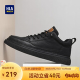 海澜之家HLA男鞋休闲皮鞋子男士板鞋运动鞋HAAXXM1EBF038 黑色41
