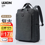 乐上（LEXON）休闲双肩包男14/15.6英寸笔记本电脑包通勤旅行包轻便书包绿色