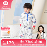 良良（liangliang）婴儿睡袋夏季空调房防踢被宝宝纯棉可拆袖儿童睡袋 星际蓝·秋冬款【适合15-20℃】 3XL（建议身高110-125cm）