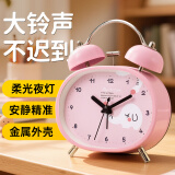 码仕闹钟儿童卡通夜光大音量学生床头机械打铃懒人钟开学季礼物小象