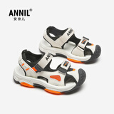 ANNIL儿童凉鞋男童鞋夏季新款沙滩鞋子中大童包头运动凉鞋6339黑色26