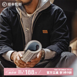 马登工装星际穿越底特律猎装夹克男春季J001美式帆布巴恩风翻领外套 黑色 XL