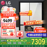 LG 655升对开门电冰箱双开门 风冷无霜节能变频 多维风幕净味养鲜 抗指纹钢化玻璃门 超薄大容量家用 【店铺精选推荐】凝脂白S652GTW16B