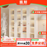 盛耐现代简约风钢制书柜自由组合展示书架客厅多层落地置物柜收纳柜子