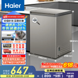 海尔（Haier）小冰柜家用京东自营100升小冰箱小型冷柜大容量-30度深冷速冻保鲜BC/BD-100GHCD家电国家补贴20%