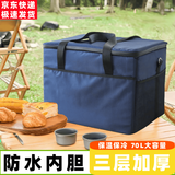 悦物耐典保温箱冷藏箱袋包车载冰箱户外冰袋便携式外卖箱大容量家用保冷袋 保温箱70L+12冰袋