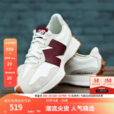 NEW BALANCE NB327官方休闲鞋女鞋夏季复古增高鞋潮流百搭低帮轻便软底运动鞋 灰色/米白/酒红 WS327KA 36.5 (脚长23cm)