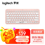 罗技（Logitech）时尚系列K380蓝牙键盘 笔记本电脑手机iPad平板MAC薄膜键盘 超薄便携办公键盘 K380line可妮兔