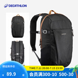 迪卡侬双肩背包NH100书包学生城市轻户外徒步登山旅行出差通勤踏青春游 石墨黑-20L