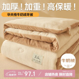 南极人华夫格牛奶绒冬被 秋冬季纤维被子被芯单人家用加厚5斤 150*200cm