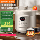苏泊尔（SUPOR）【国家补贴】全自动智能预约电压力锅6L容量大屏操控开盖收汁双球釜内胆SY-60YC6001Q高压锅6-8人
