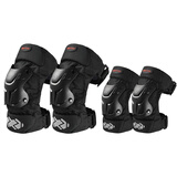 MINOR TUNE小调子摩托车护膝电动车护具二件套户外骑行防风四季男女防摔夏季 护膝护肘四件套（均码）