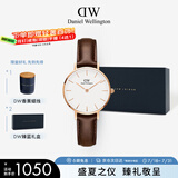 丹尼尔惠灵顿（DanielWellington）DW女表皮革表带28mm欧美简约风时尚石英手表节日礼物DW00100231