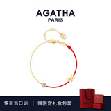 AGATHA/瑷嘉莎 好运红绳小狗银手链女 本命年【生日礼物】送女友高级感 金色 【限定礼盒】