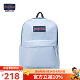 JANSPORT杰斯伯书包轻便双肩包男女旅行包简约背包电脑包学生校园 4QUT7G7雾霾蓝-侧边袋