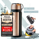 乐扣乐扣（LOCK&LOCK）保温壶304不锈钢保温保冷水壶户外露营旅行壶1.8L金色