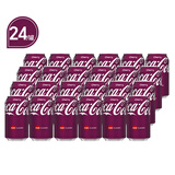 可口可乐（Coca-Cola）汽水罐装 进口原味樱桃香草果味碳酸饮料聚会夏日冰饮气泡水 德国版可口可乐樱桃味330mL*24罐
