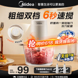 美的（Midea）绞肉机家用小型双刀大功率电动绞肉绞菜多功能一体机辅食机绞馅机料理机搅拌机碎肉机 【升级双刀新品】JC12B 1.8L