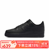 耐克Nike男鞋空军一号黑武士Air Force1 AF1复古低帮休闲板鞋 CW2288-001 39