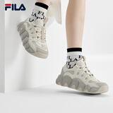 斐乐（FILA） 可颂面包鞋运动鞋女休闲鞋老爹鞋厚底鞋子 豆腐白/燕麦色-TO 38