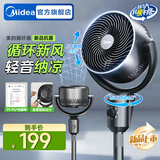 美的（Midea）空气循环扇电风扇落地扇家用摇头台式桌面两用电扇可拆洗节能立式轻音轻羽扇宿舍低噪台扇 【香薰驱蚊 99.9抗菌率】重磅新品GAI24KL