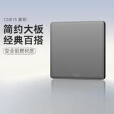 德力西（DELIXI）开关插座面板 CD815系列 面盖挡板 空白面板 星空灰