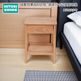 NITORI宜得利家居 家具 实木简约床头柜 卧室小型抽屉式收纳柜 维克系列  S 自然色