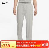 耐克NIKE男子运动裤 春秋针织直筒休闲裤 轻便休闲FQ4333-063黑/灰 XL