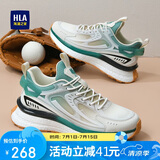 海澜之家（HLA）运动男鞋夏季网面透气轻便百搭休闲鞋子男HAAYDM1ACX0039 绿色43