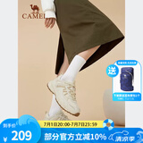 骆驼盘龙女鞋春季新款登山男防滑防水休闲鞋耐磨运动鞋缓震专业徒步鞋 FB22236784，米色，女（密网） 37