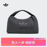 adidas「云朵包」牛仔风大容量运动挎包女子阿迪达斯官方三叶草 黑色 NS