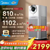 美的（Midea）森林家空气净化器深度分解除甲醛除菌除雾霾异味吸烟宠物净化器过敏源新风机 静音家用大空间 【星澈空气舱】KJ1000G-T1000 Lite