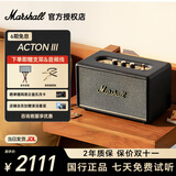 马歇尔ACTON III无线蓝牙音箱家用音响摇滚重低音音响 马歇尔音箱三代 APP操作智能音箱 代写贺卡 黑色+赠品（支架+音频线）