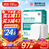永福康医用护理垫XL15片 尺寸80*90cm 婴儿孕产妇床垫老人一次性隔尿垫