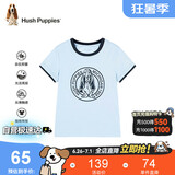暇步士（Hush Puppies）童装儿童25夏季圆领短袖T恤男女童款短袖 冰晶蓝 150cm