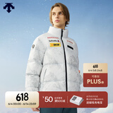 迪桑特（DESCENTE）SKI STYLE 男女同款 瑞士国家队合作 光热转能 蓄温 短款羽绒服 WT-狼王白 （雪山满印） L (175/96A)