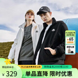 卡帕（Kappa）羊羔绒外套情侣男女立领宽松开衫夹克毛绒香芋紫卫衣 黑色-990 S