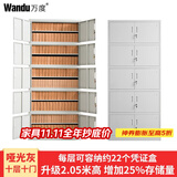 万度（Wan Du） 财务凭证柜会计账本记账文件柜人事收纳铁皮柜书籍资料档案柜 连体十层十门2050*900*350mm