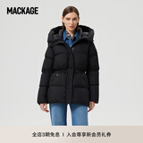 MACKAGE女士 FREYA抽绳收腰防寒保暖时尚修身经典羽绒服外套 黑色 M