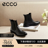 爱步（ECCO）靴子女 时尚潮流百搭冬季切尔西女靴牛皮粗跟短靴女 型塑266503 黑色26650301001 40