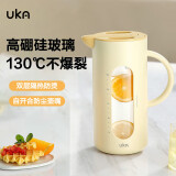UKA冷水壶高硼硅玻璃凉白开水壶杯耐高温防烫家用大容量 黄色