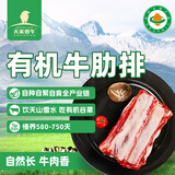 天莱香牛新疆有机 无骨肋条肉1斤 牛肋排谷饲排酸牛肉生鲜清真【真原切】